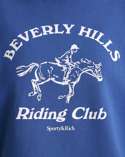 BH Riding Club Crewneck - Pier Blue/Ecru