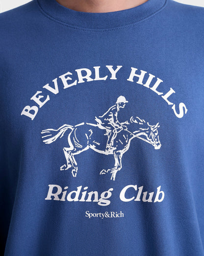 BH Riding Club Crewneck - Pier Blue/Ecru