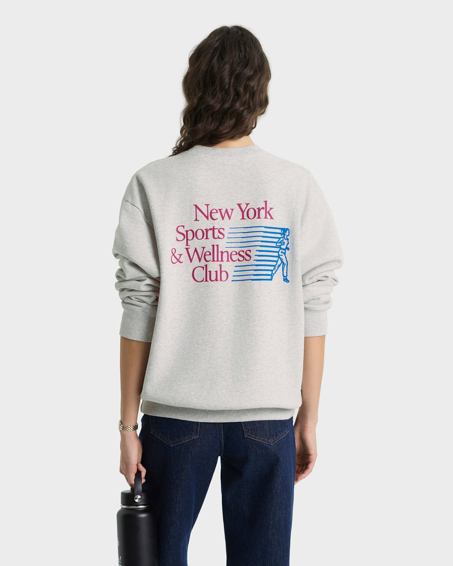 NY Motion Crewneck - Heather Gray/Berry/Azure