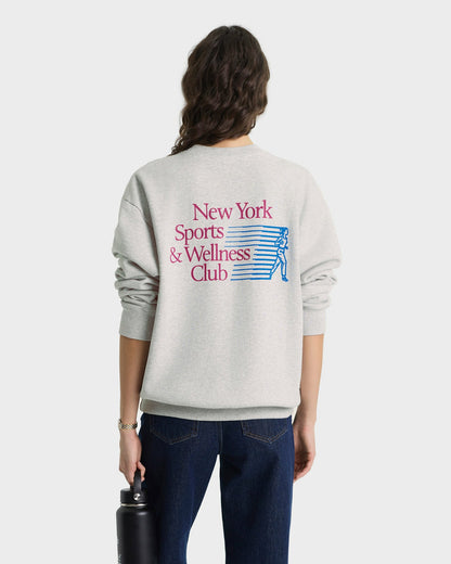 NY Motion Crewneck - Heather Gray/Berry/Azure