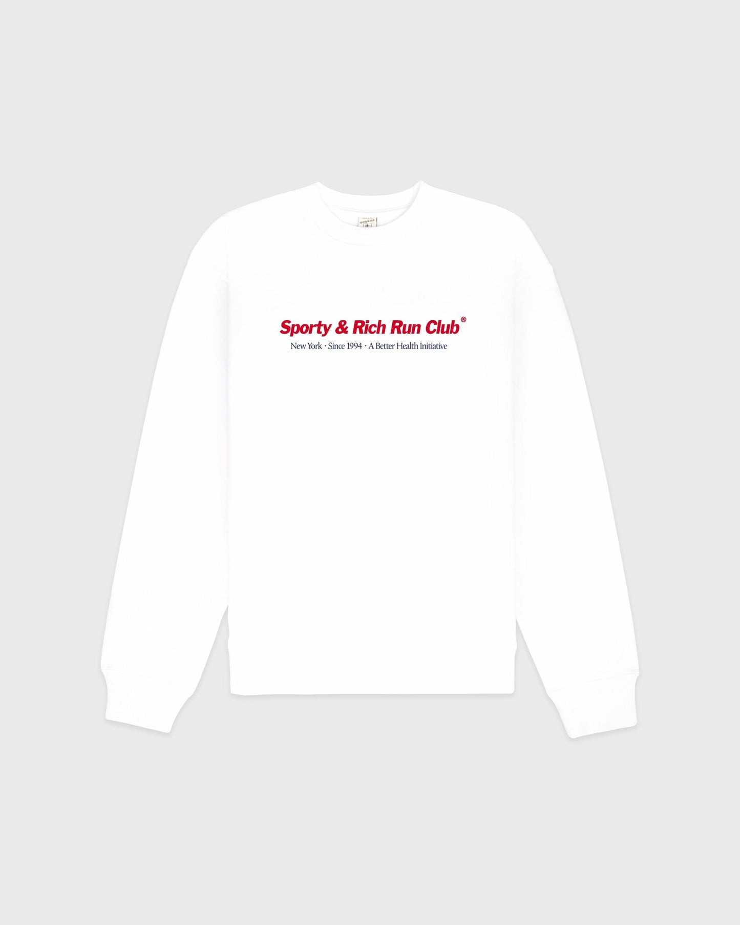 Run Club Crewneck - White/Ruby
