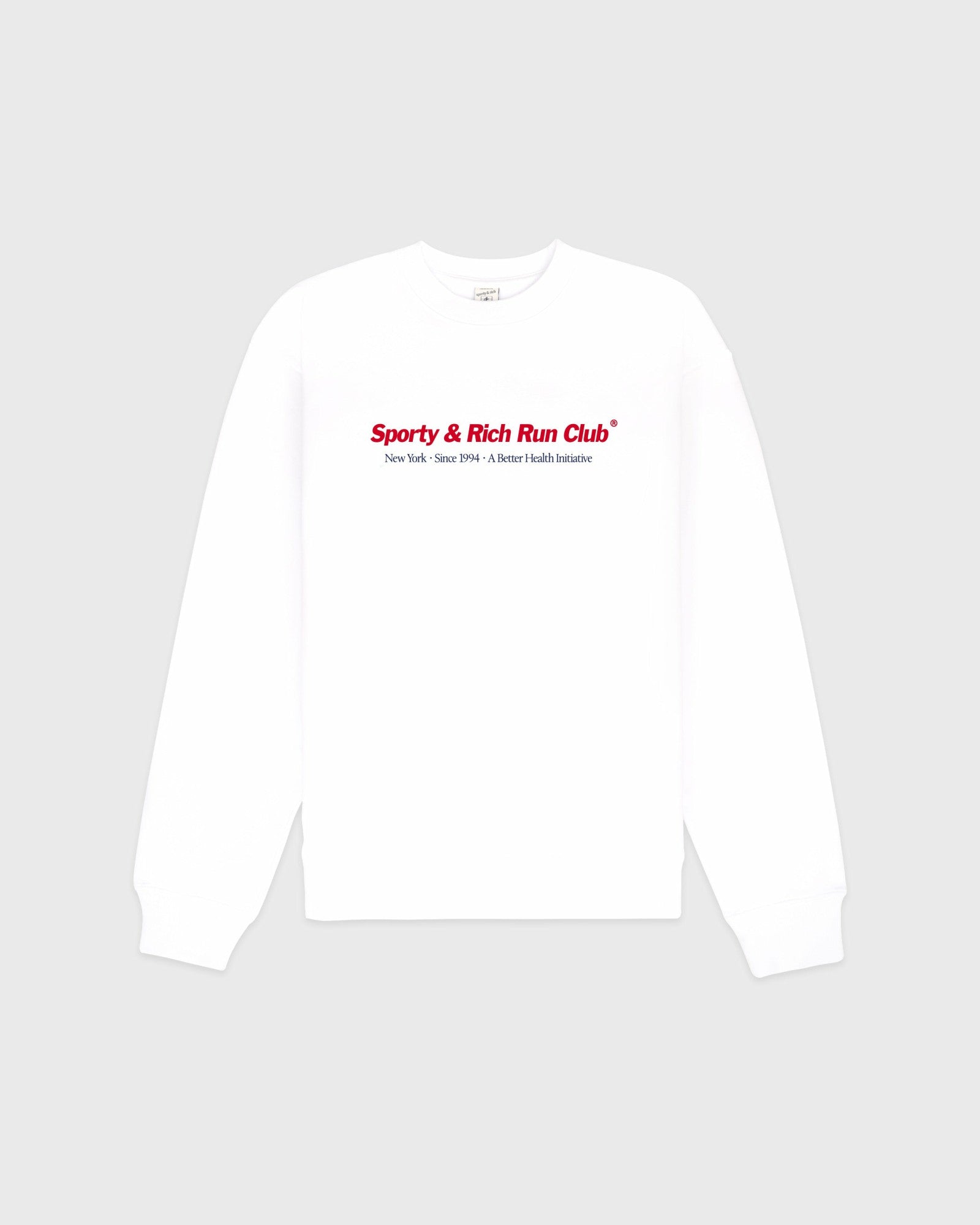 Run Club Crewneck - White/Ruby
