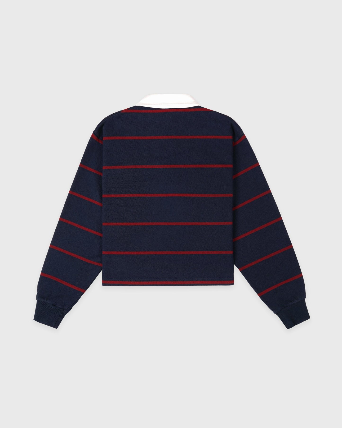 Serif Logo Rugby Polo - Navy/White/Merlot