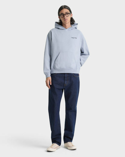 Signature Logo Embroidered Hoodie - Faded Blue/Navy