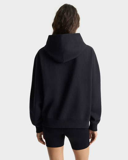 Signature Logo Embroidered Hoodie - Black/White