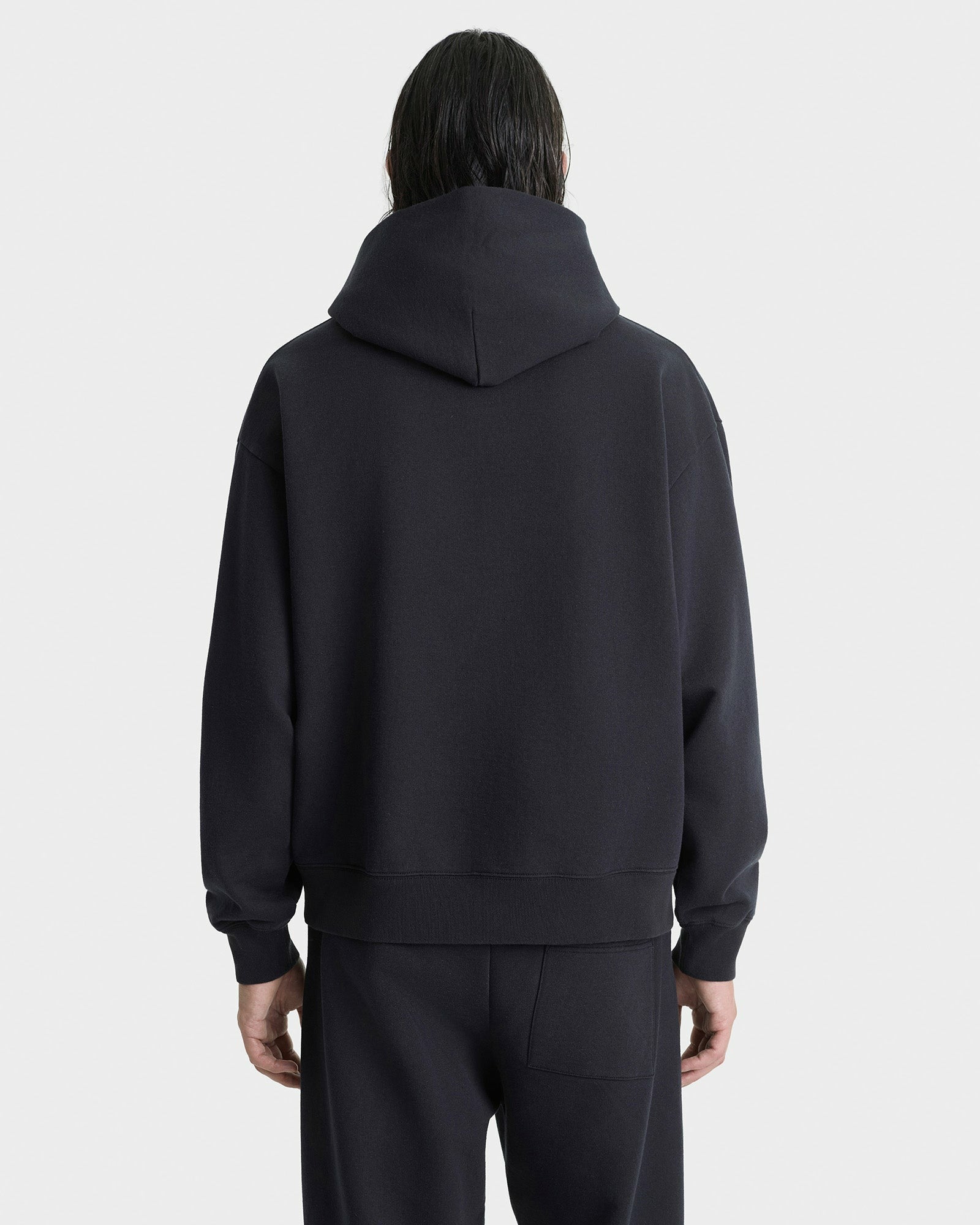Signature Logo Embroidered Hoodie - Black/White