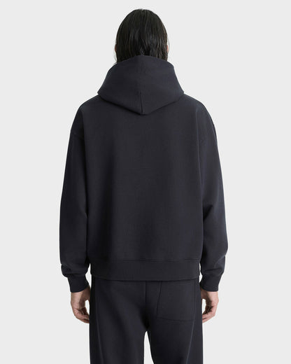 Signature Logo Embroidered Hoodie - Black/White