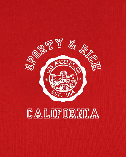 California Emblem Crewneck - Ruby/White