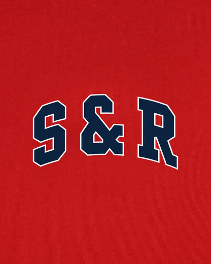 S&R Ivy Crewneck - Ruby/Navy