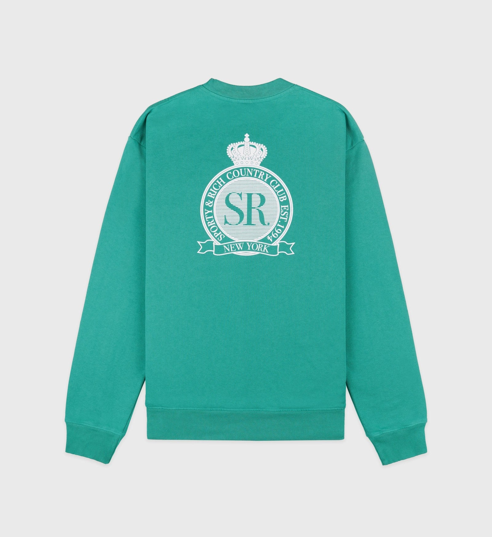Royal Club Crewneck - Spring Green/White