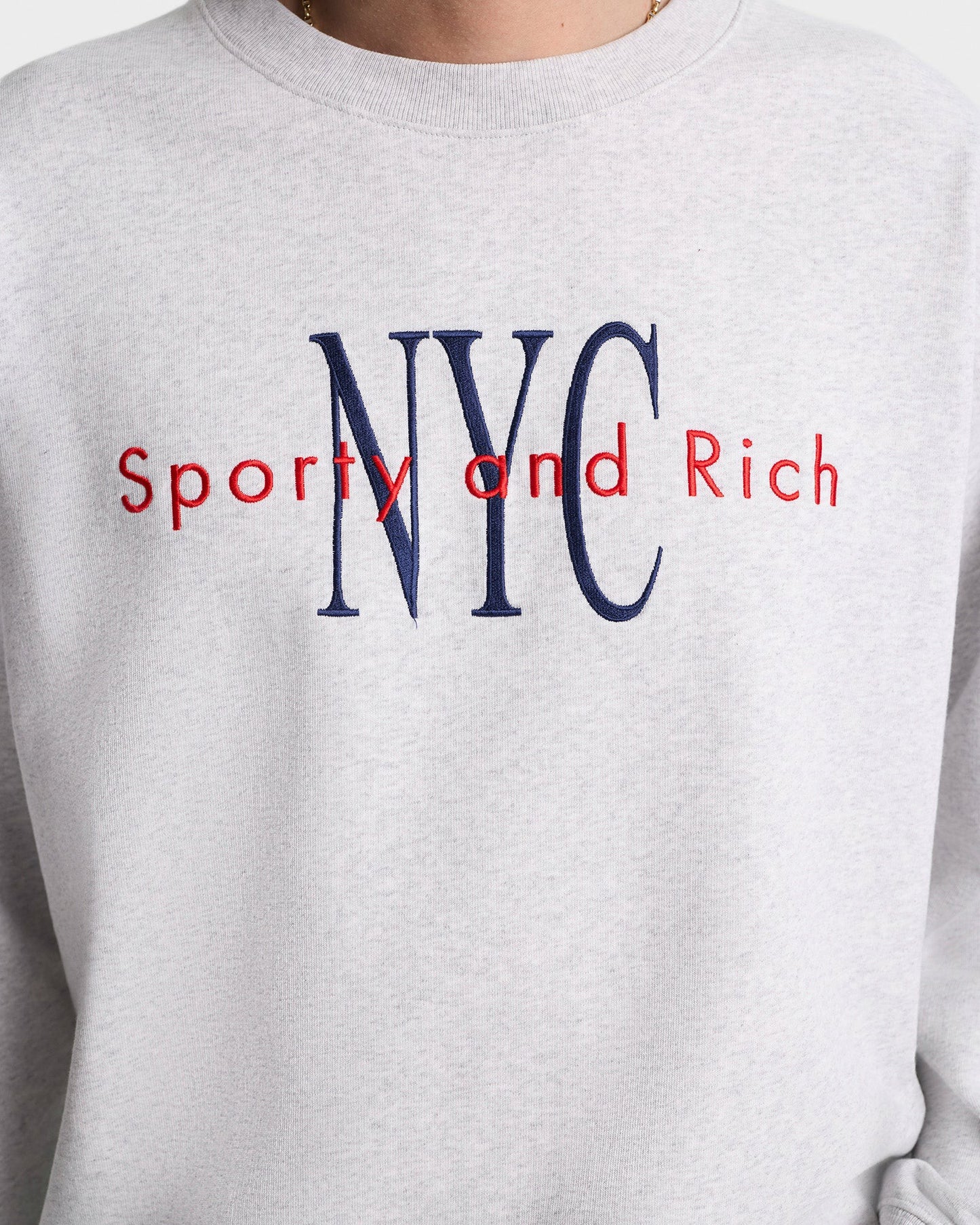 NY Minute Crewneck - Heather Gray/Navy
