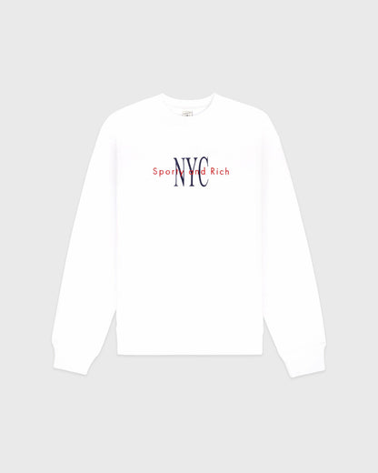 NY Minute Crewneck - White/Navy