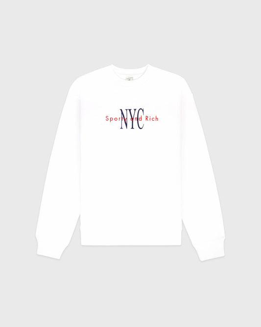 NY Minute Crewneck - White/Navy