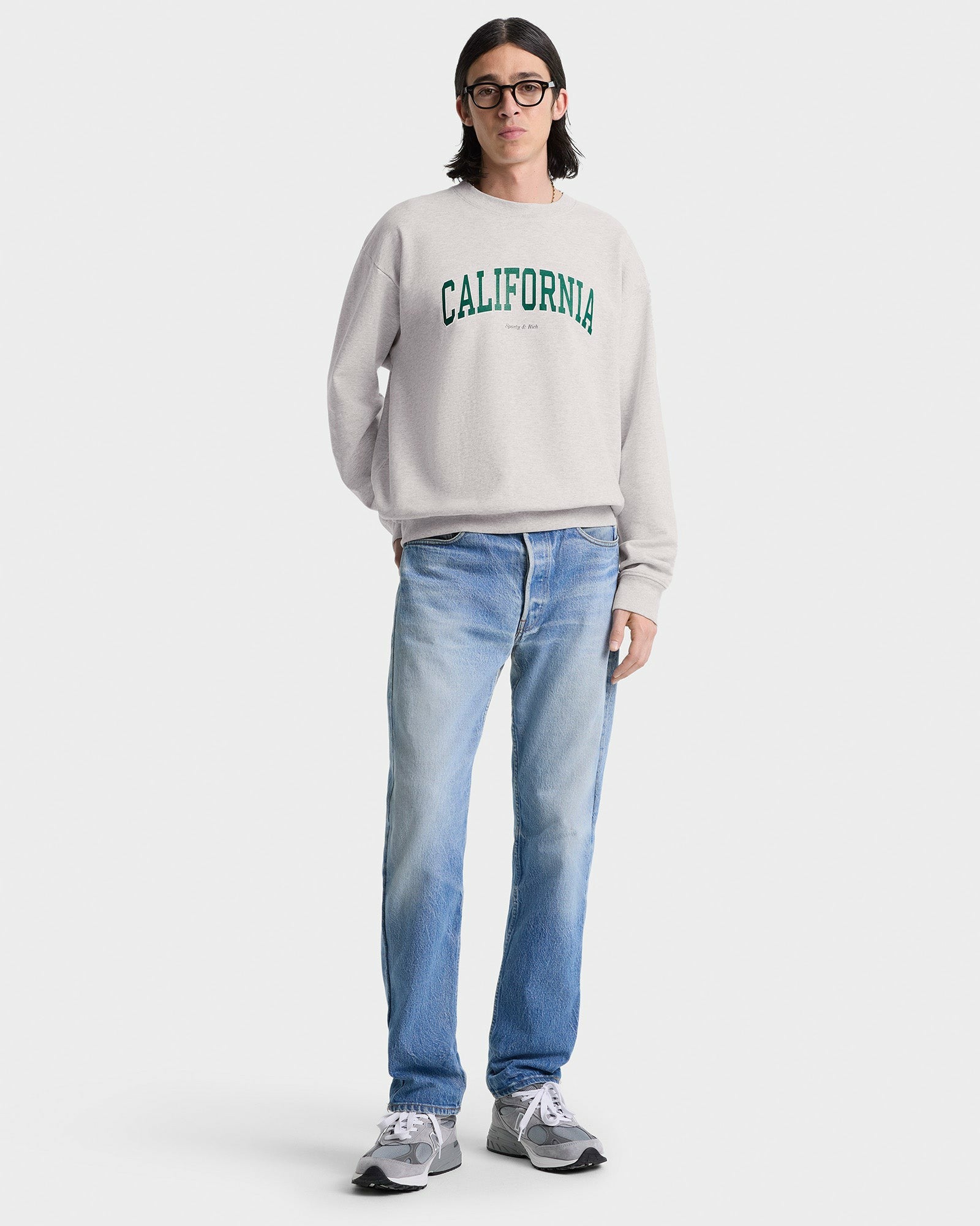 California Crewneck - Heather Gray/Alpine