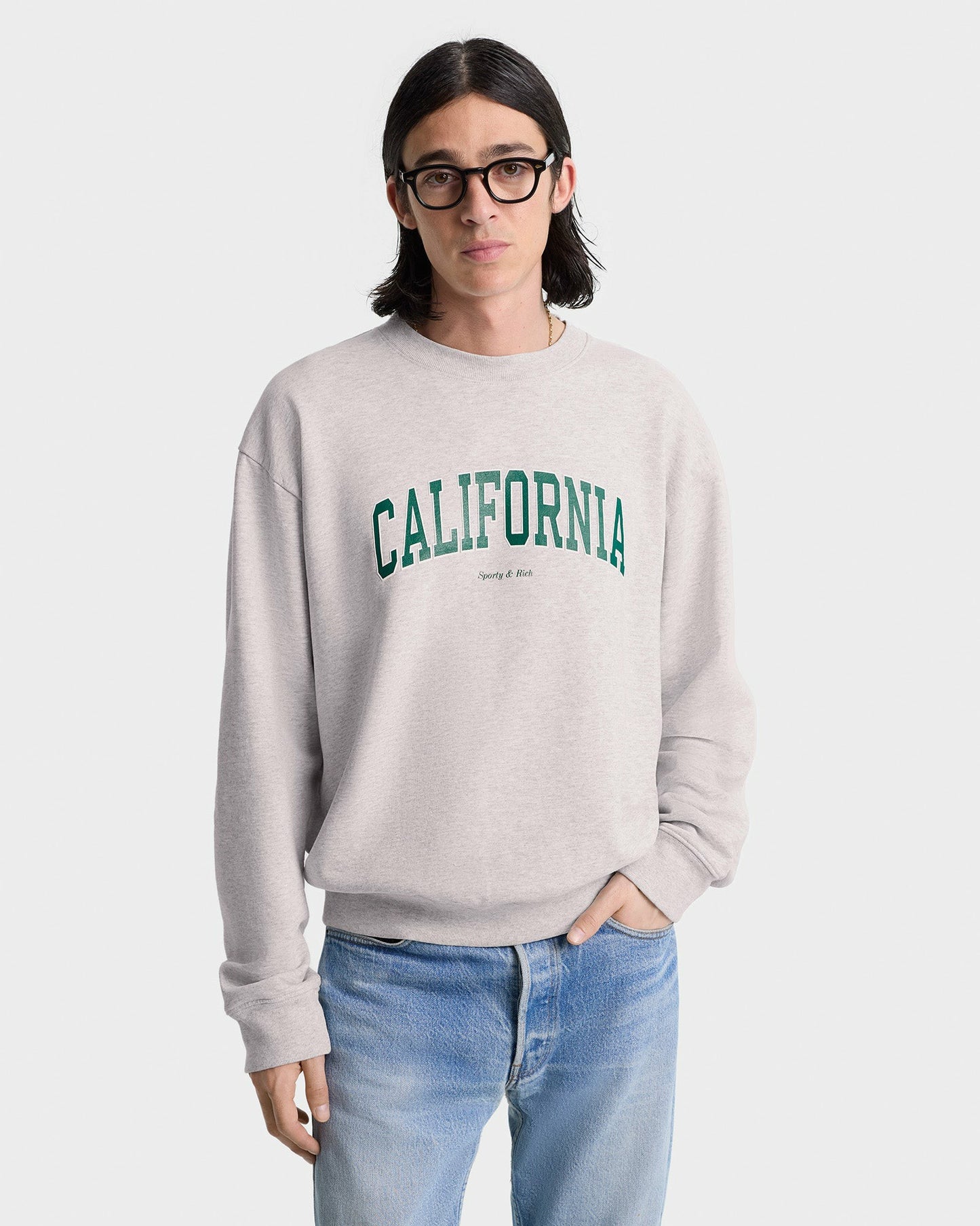 California Crewneck - Heather Gray/Alpine
