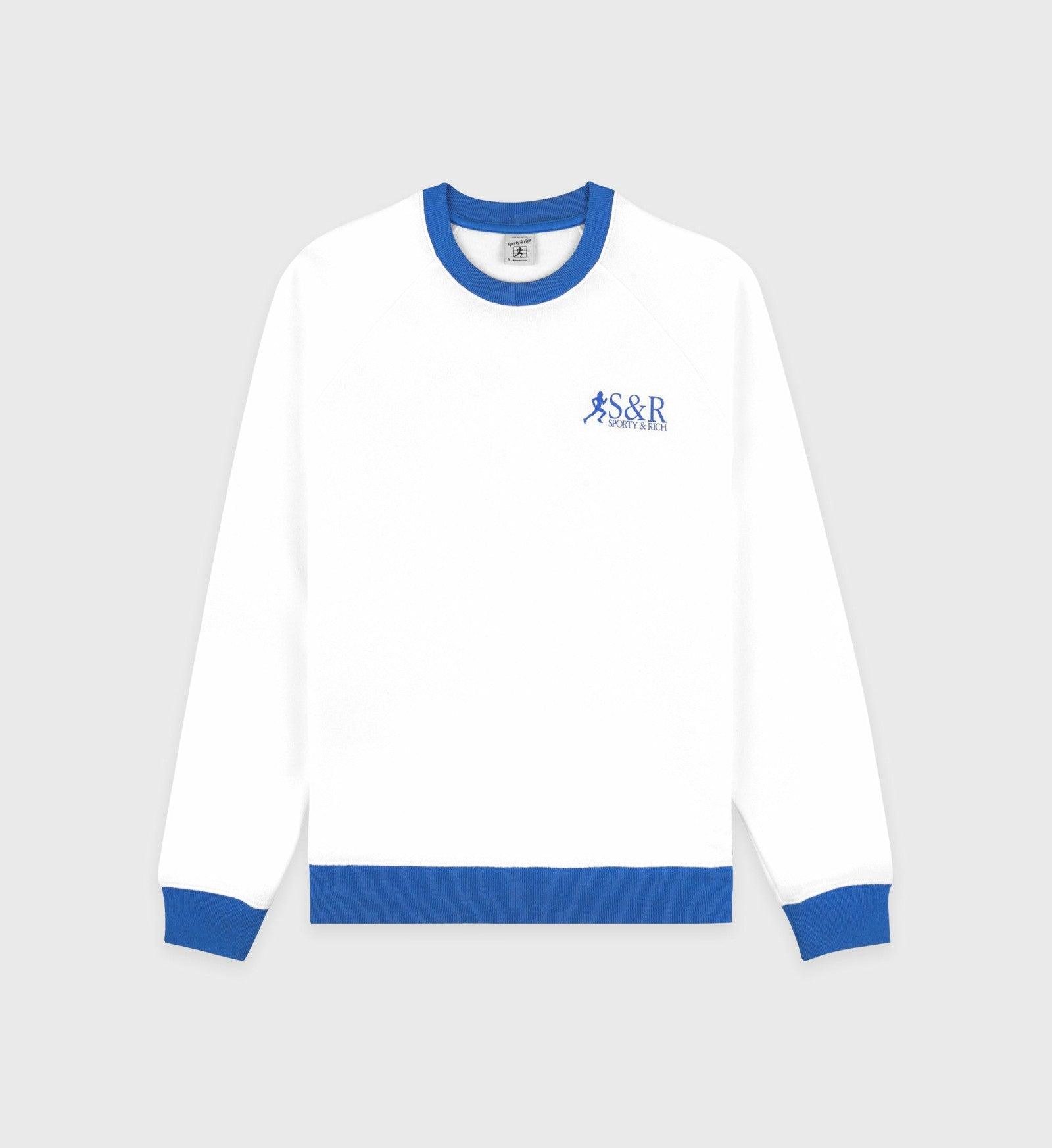 SR Runner Soft Crewneck - White/Team Blue