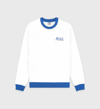 SR Runner Soft Crewneck - White/Team Blue