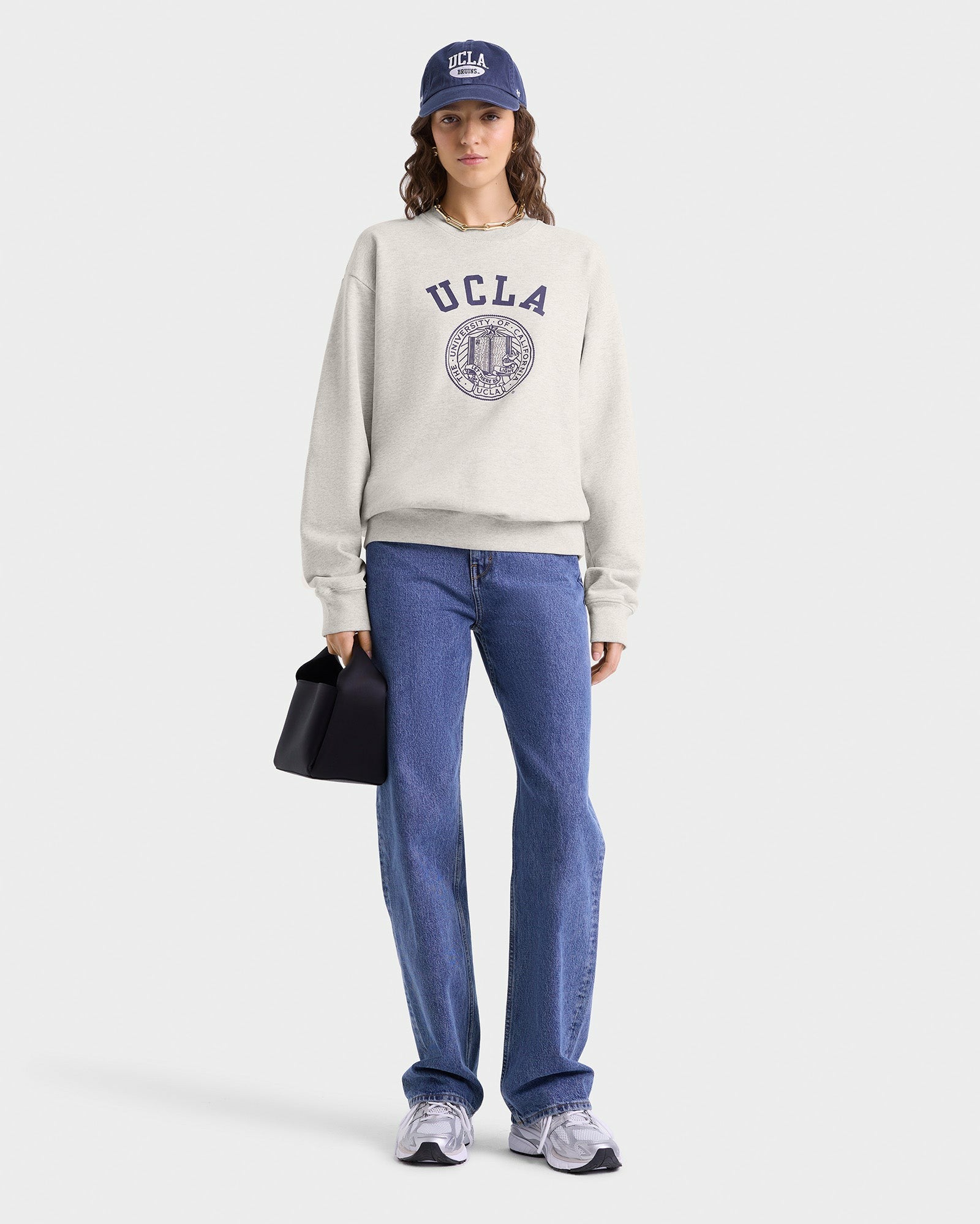 UCLA Crest Crewneck - Heather Gray/Navy
