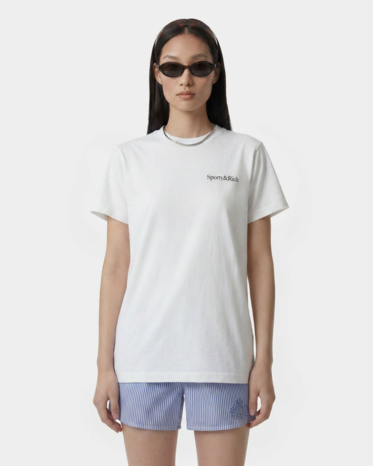 Drink More Water T-Shirt - White/Light Navy