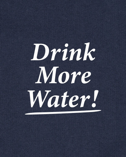 Drink More Water T-Shirt - Light Navy/White