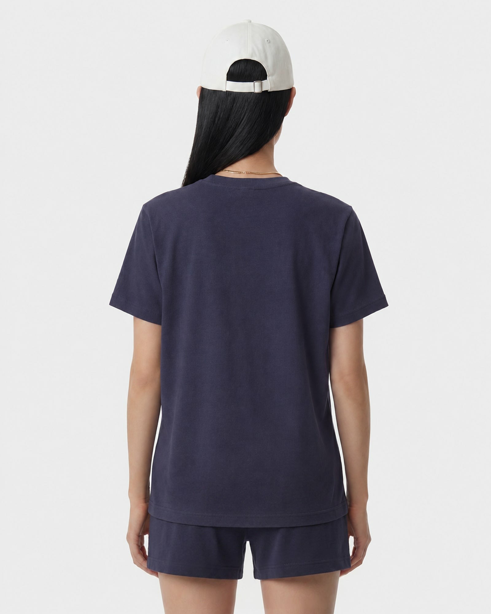 H&W Crest T-Shirt - Light Navy/White