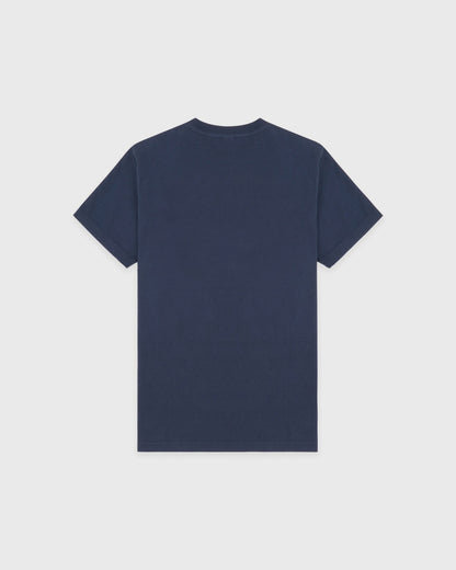 H&W Crest T-Shirt - Light Navy/White