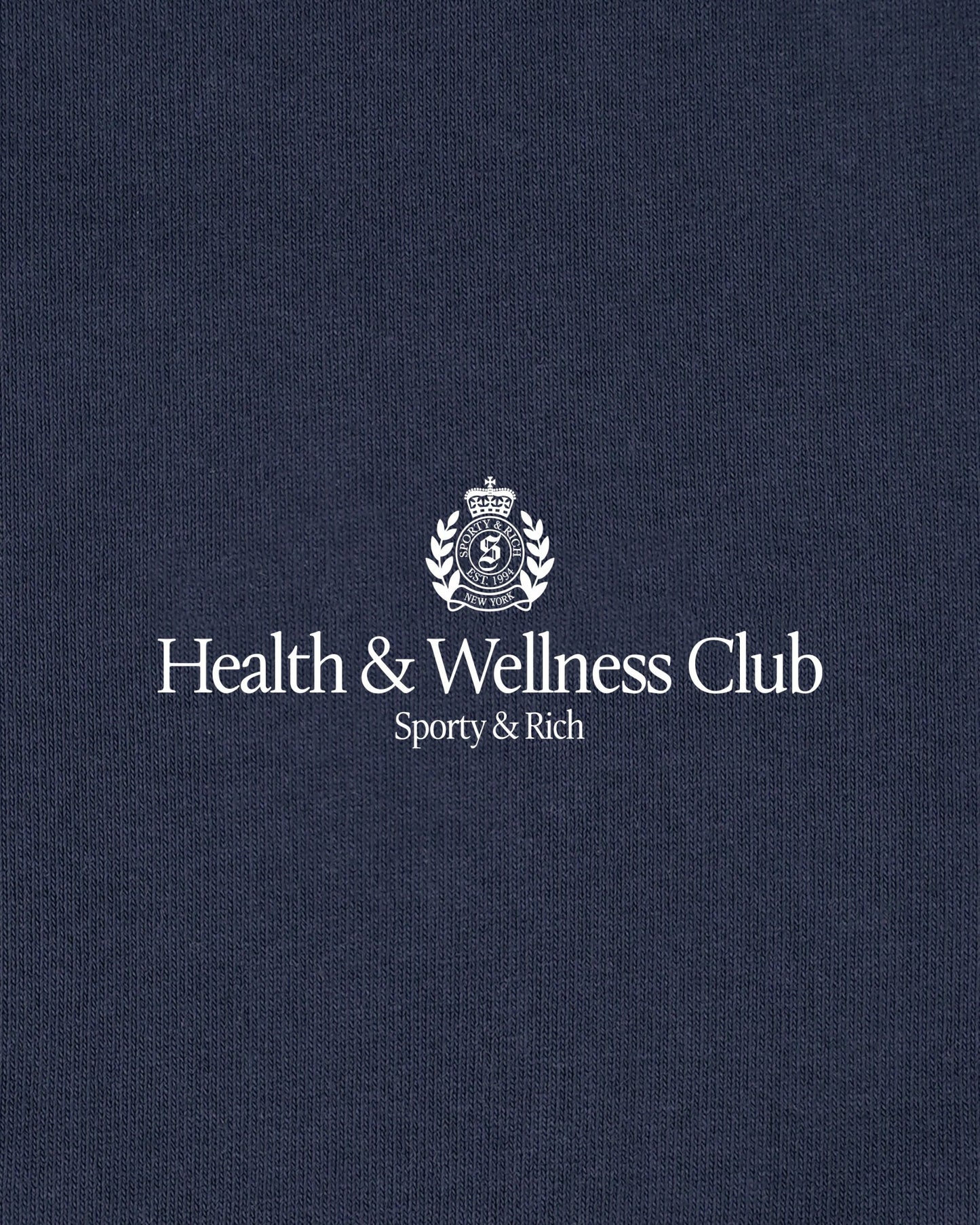 H&W Crest T-Shirt - Light Navy/White