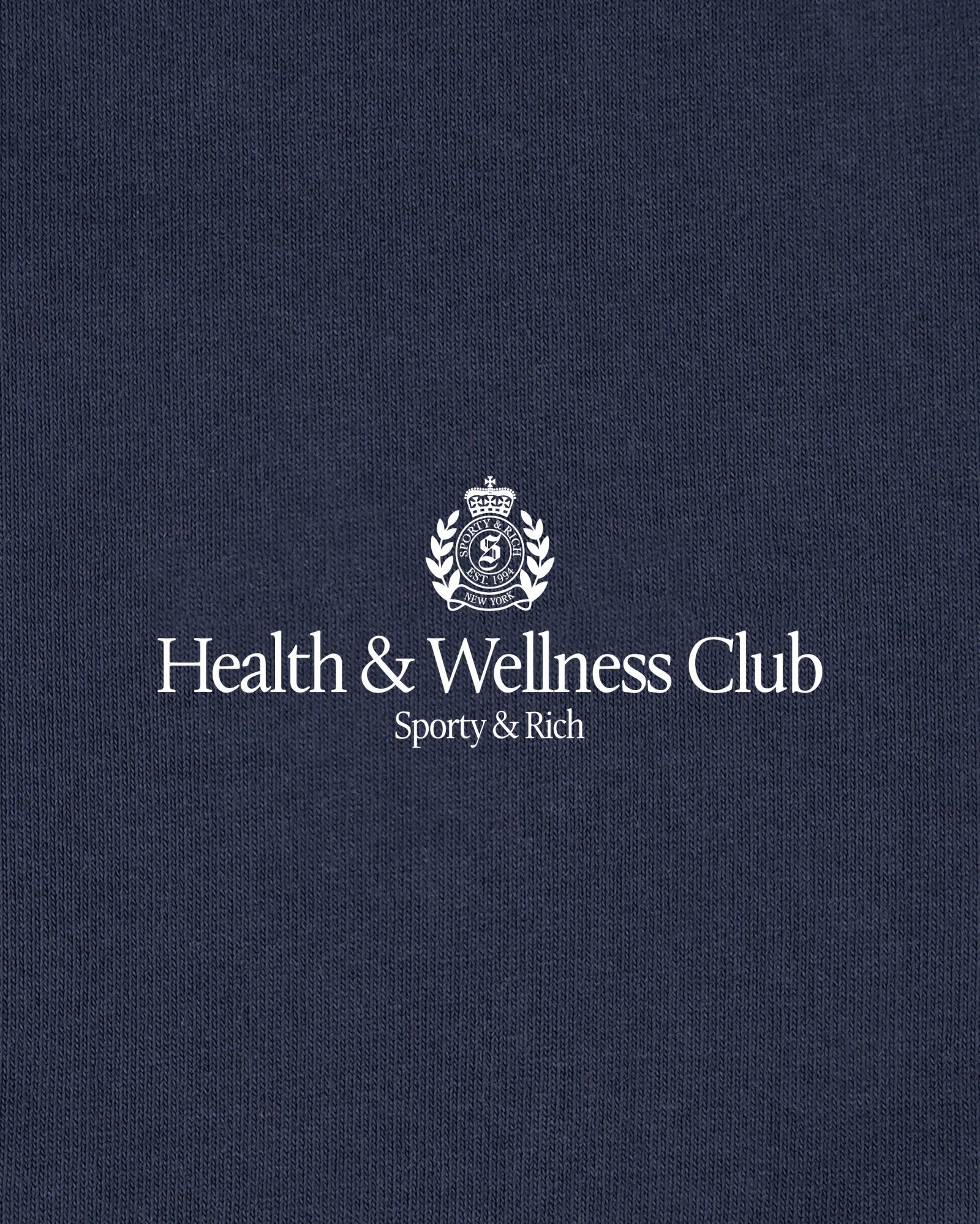 H&W Crest T-Shirt - Light Navy/White