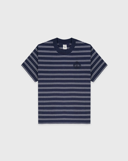 NY Crest T-Shirt - Light Navy Striped/Light Navy