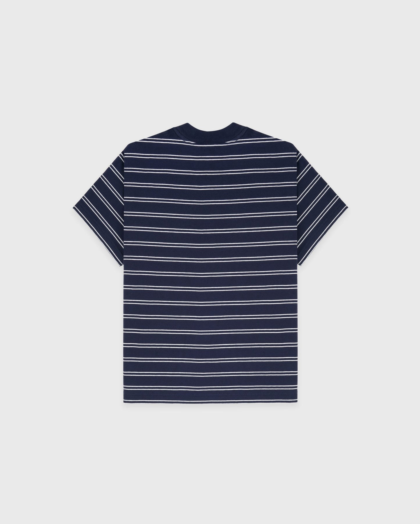 NY Crest T-Shirt - Light Navy Striped/Light Navy