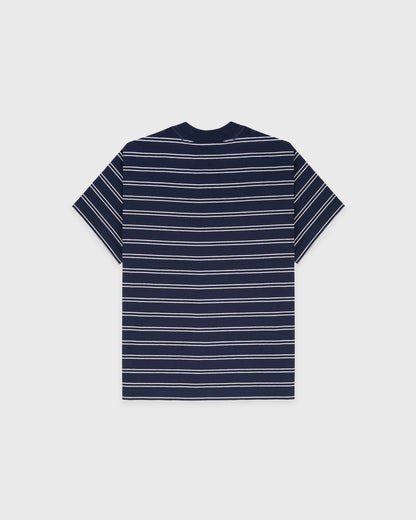 NY Crest T-Shirt - Light Navy Striped/Light Navy
