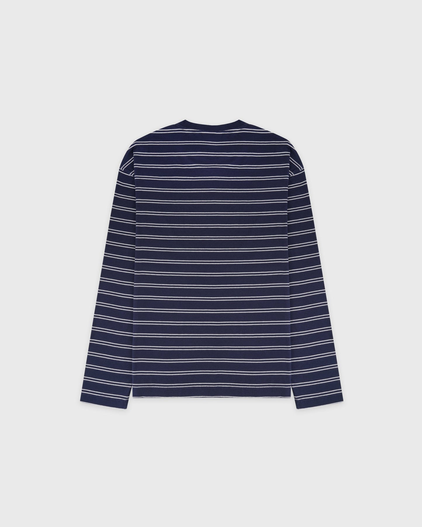 NY Crest Easy Longsleeve - Light Navy Striped/Light Navy
