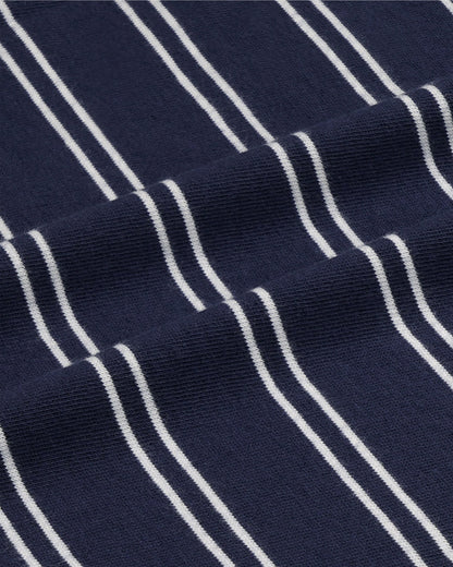 NY Crest Easy Longsleeve - Light Navy Striped/Light Navy