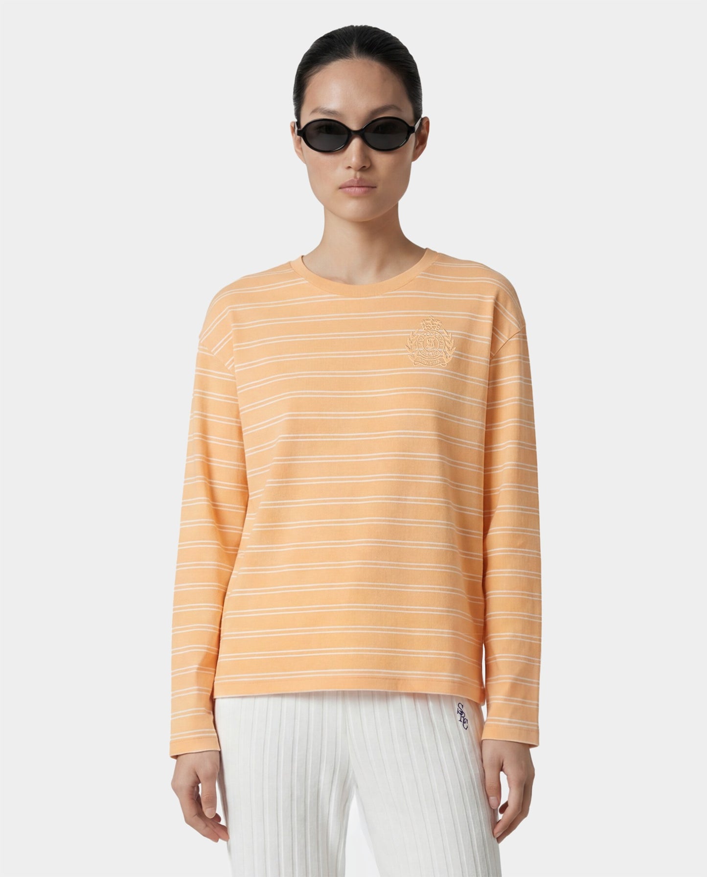 NY Crest Easy Longsleeve - Limone Striped/Limone