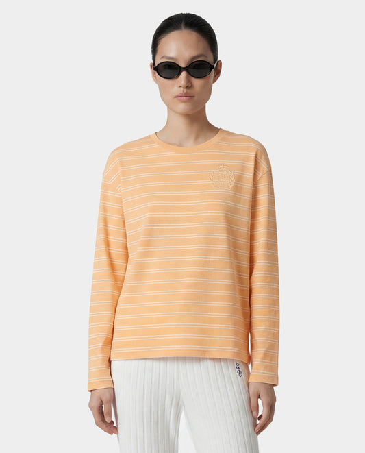 NY Crest Easy Longsleeve - Limone Striped/Limone