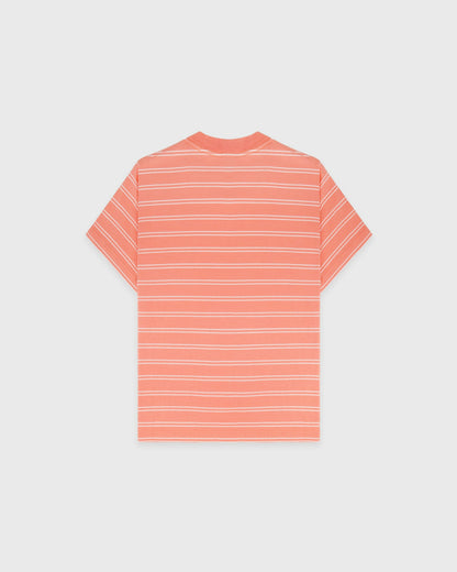 NY Crest T-Shirt - Flamingo Striped/Flamingo