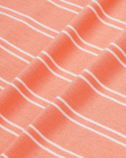 NY Crest T-Shirt - Flamingo Striped/Flamingo