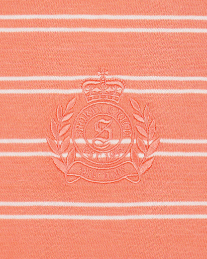 NY Crest Easy Longsleeve - Flamingo Striped/Flamingo