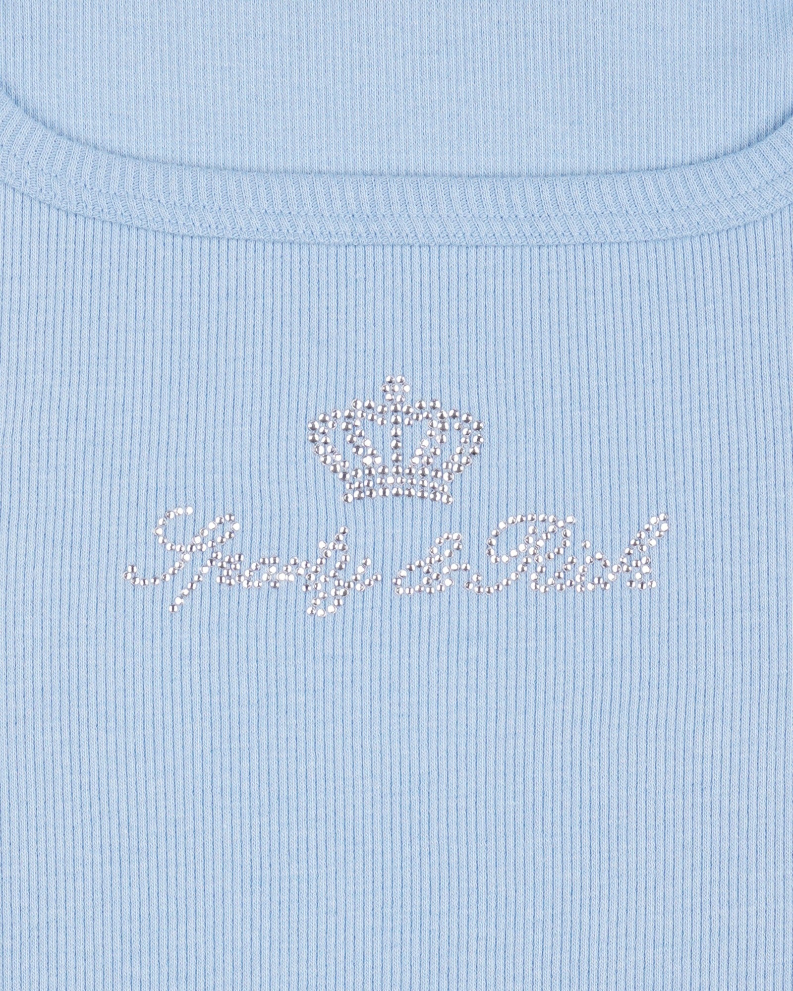 Juicy Crown Ribbed Tank - Sky Blue