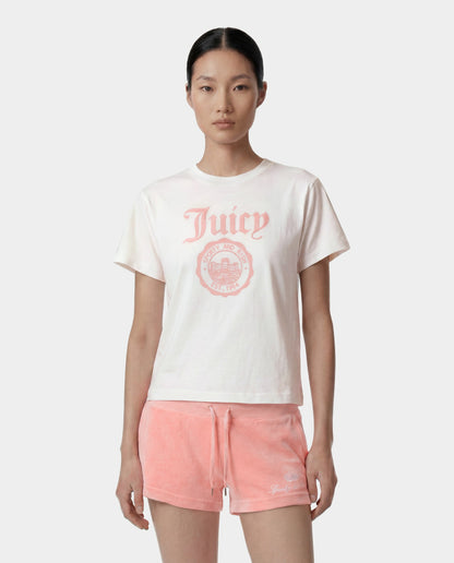Juicy Emblem Essentials Tee - White/Rose