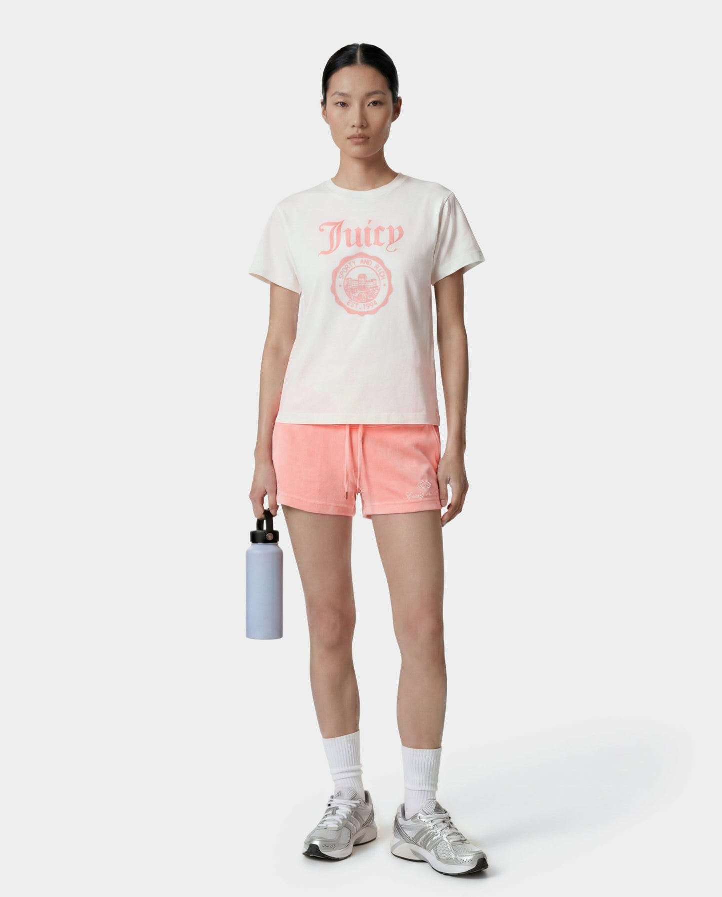 Juicy Emblem Essentials Tee - White/Rose