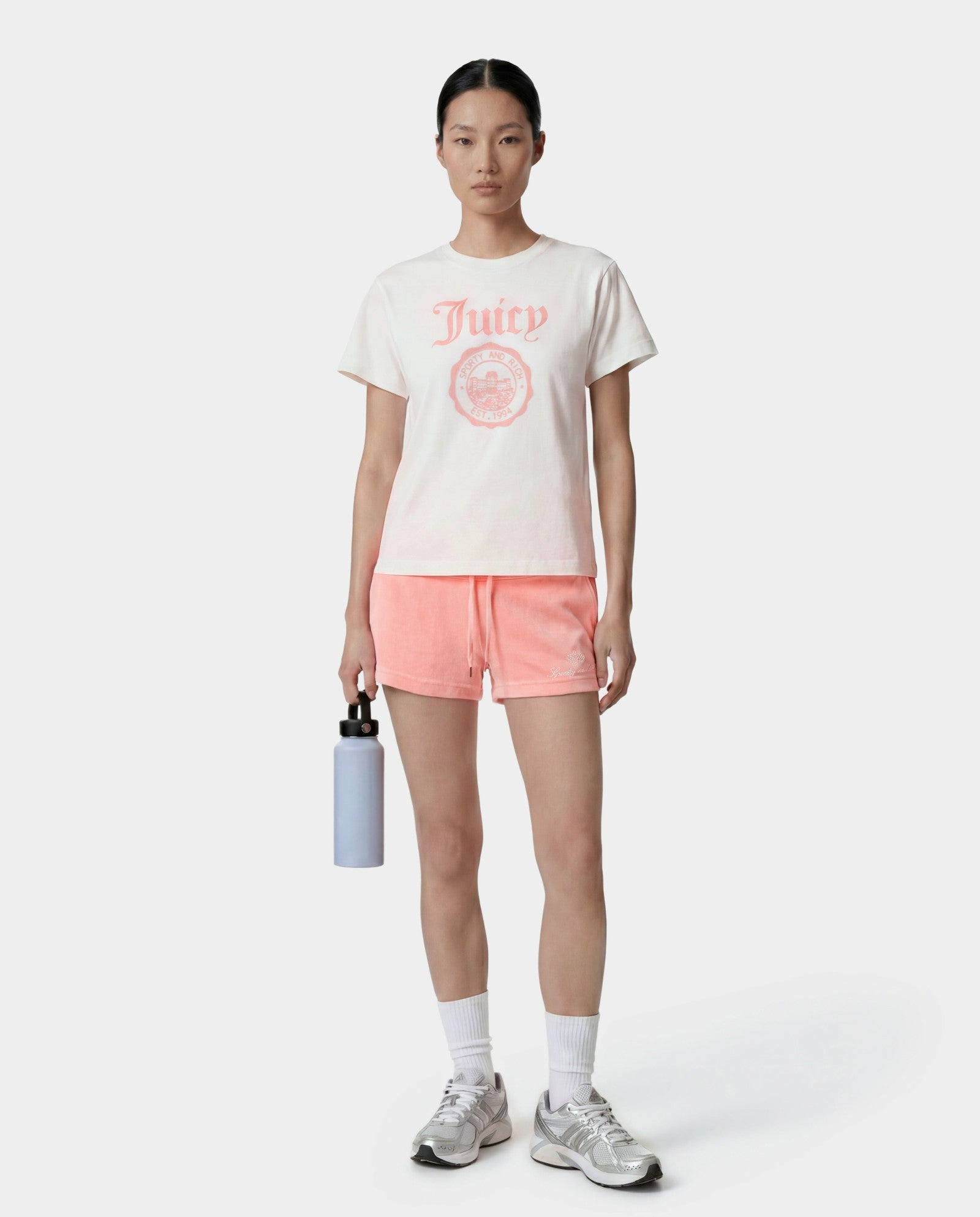 Juicy Emblem Essentials Tee - White/Rose