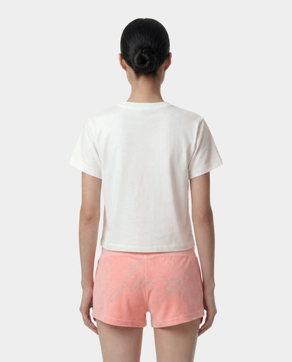 Juicy Emblem Essentials Tee - White/Rose