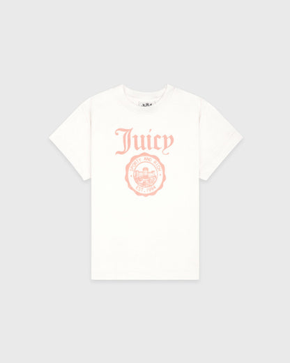 Juicy Emblem Essentials Tee - White/Rose