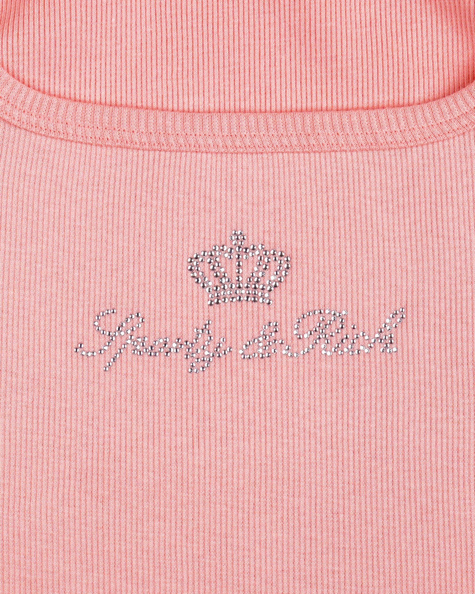Juicy Crown Ribbed Tank - Rose