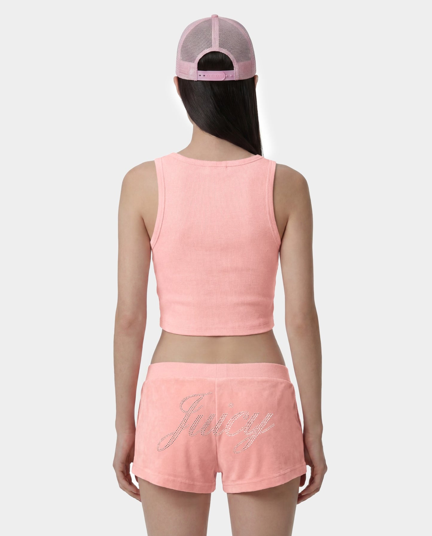 Juicy Crown Ribbed Tank - Rose