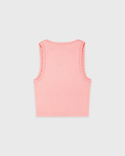 Juicy Crown Ribbed Tank - Rose