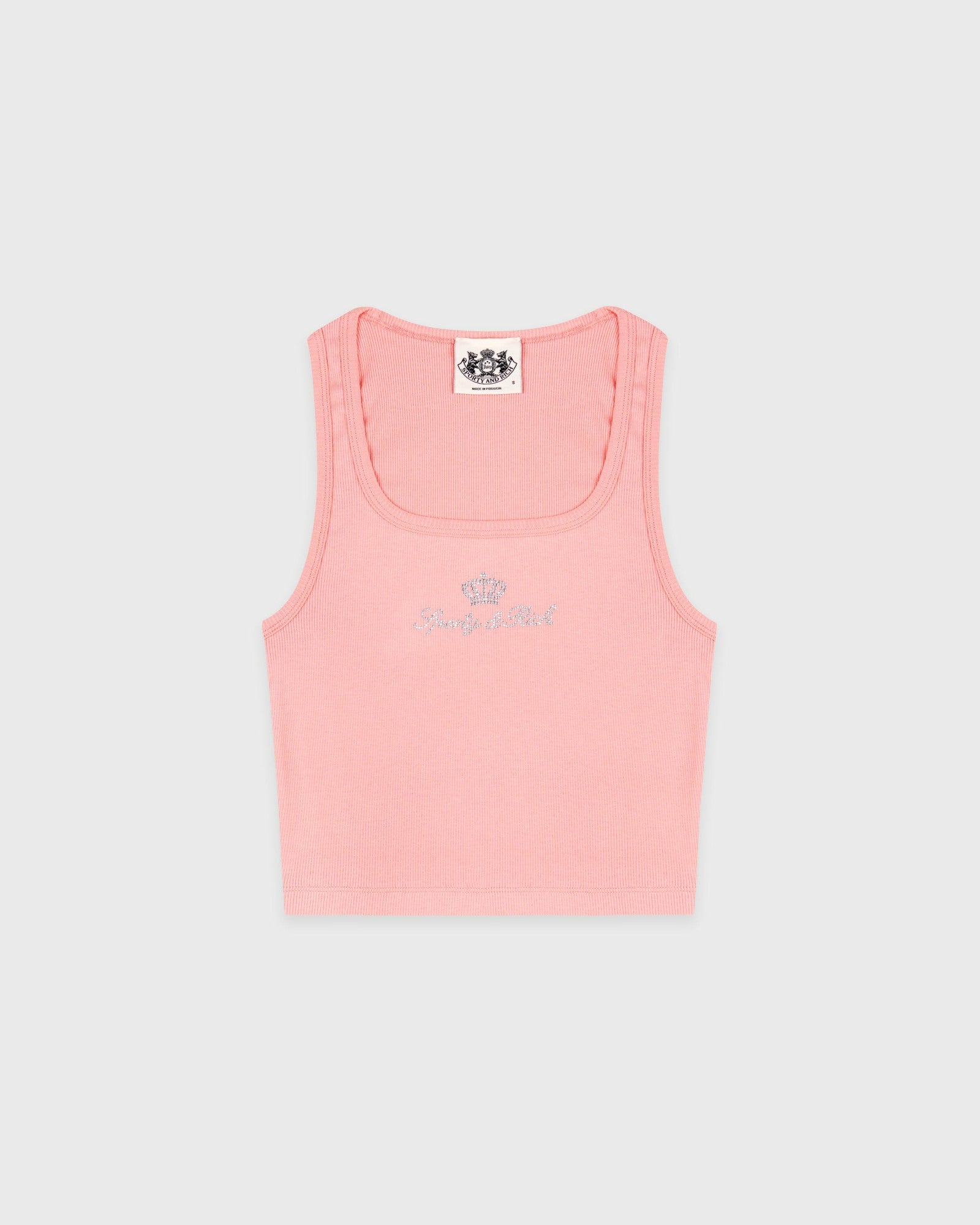 Juicy Crown Ribbed Tank - Rose