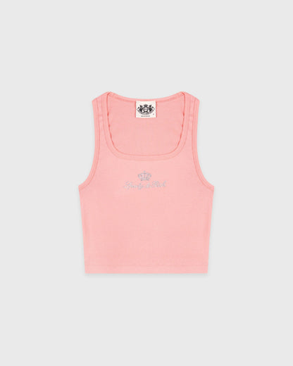 Juicy Crown Ribbed Tank - Rose