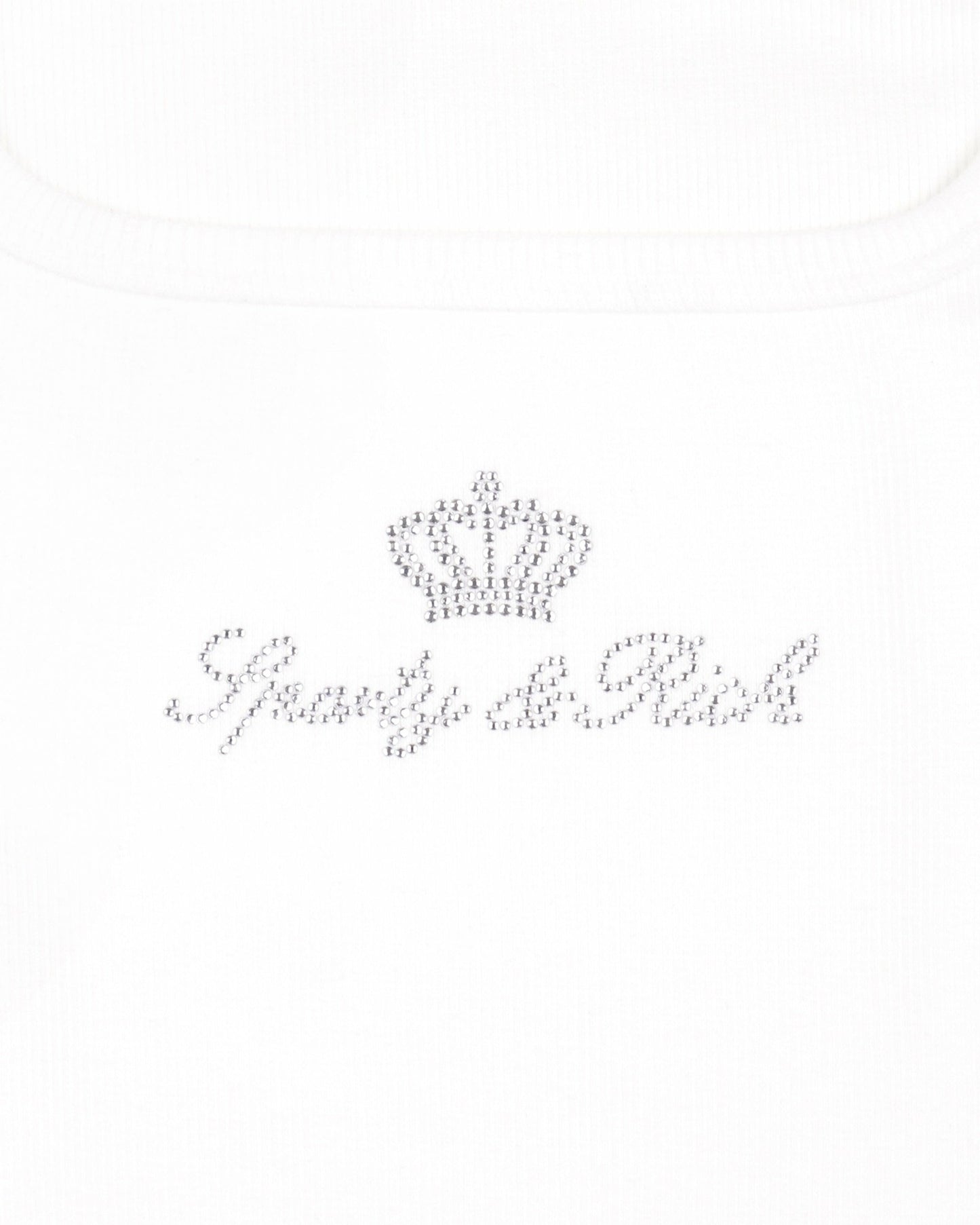 Juicy Crown Ribbed Tank - White